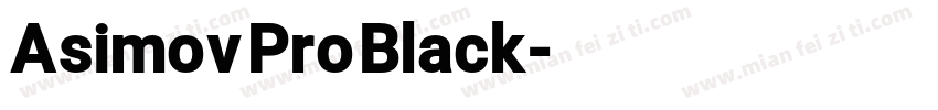 Asimov Pro Black字体转换